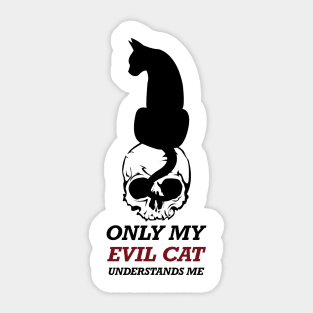 Only my cat understands me Sticker